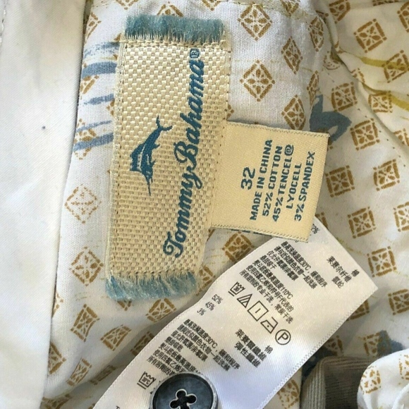 Tommy Bahama Flat Front Khaki Shorts - Picture 4 of 6